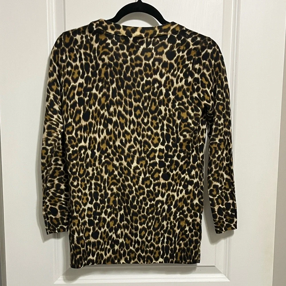 J. Crew Tippi Leopard Merino Wool Sweater XS